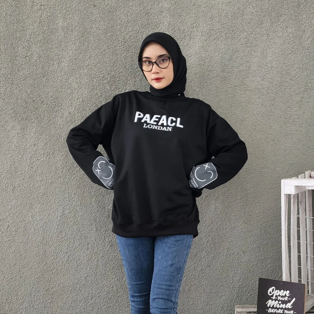 Sweatshirt PAEACL bahan fleece tebal