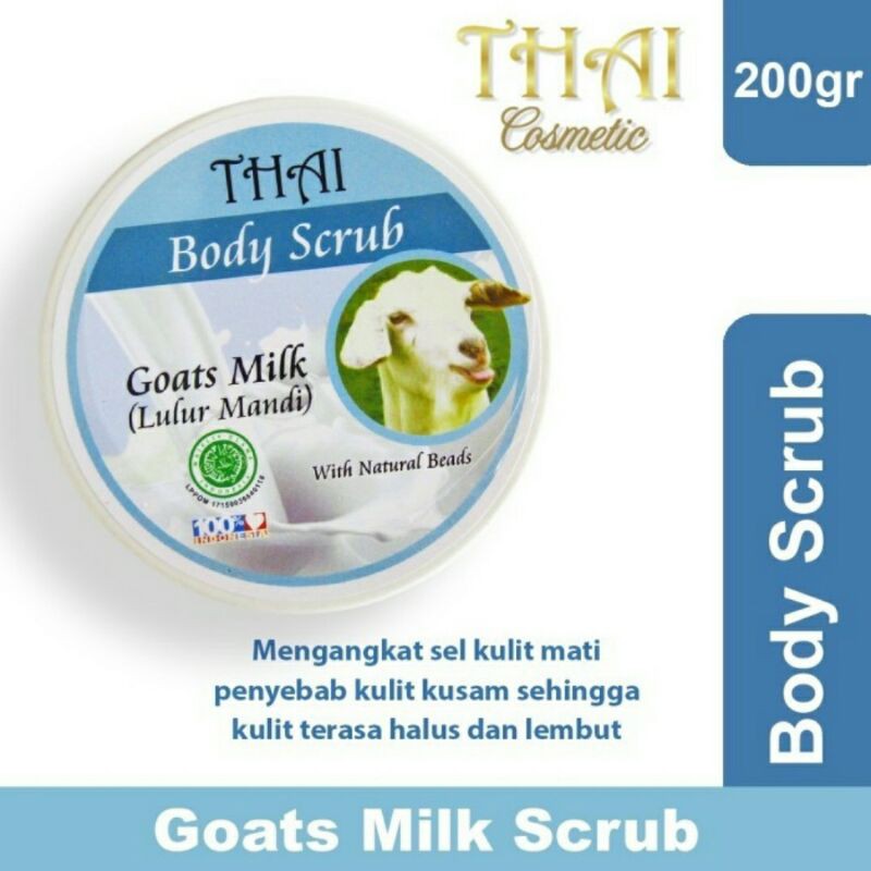 THAI BODY SCRUB GOATS MILK LULUR MANDI SUSU KAMBING ANGKAT DAKI - BODY SCRUB