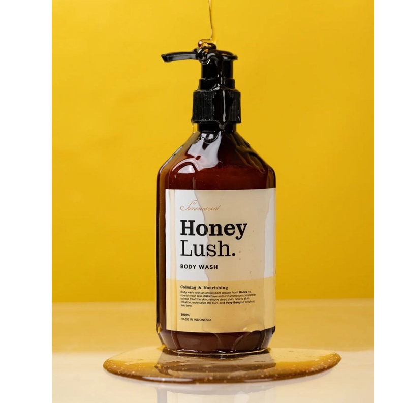 Summer Scent Honey Lush Body Wash Sabun Mandi Cair Premium untuk Kesehatan Melembabkan dan Mencerahkan Warna Kulit