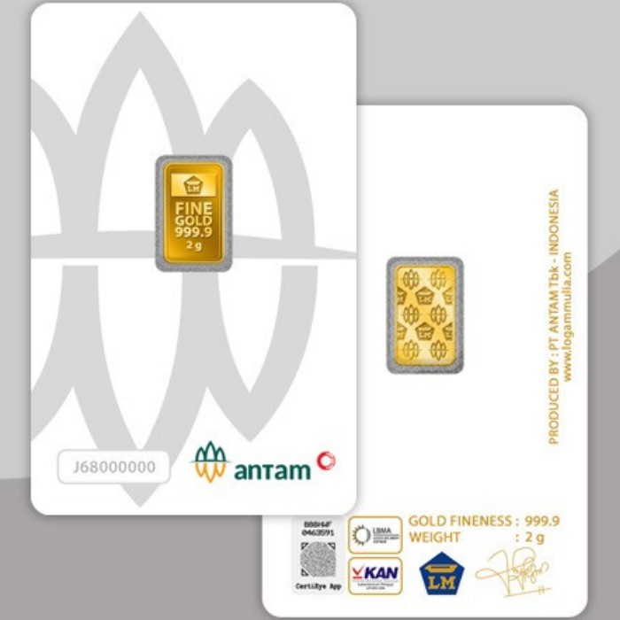 LOGAM MULIA / LOGAM MULIA ANTAM / EMAS ANTAM BERSERTIFIKAT 2 GRAM