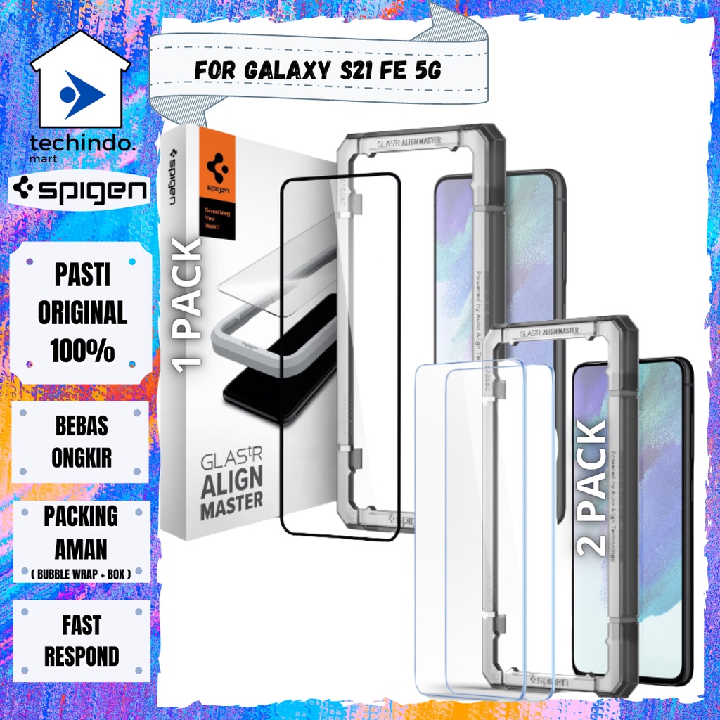 Tempered Glass Samsung Galaxy S21 FE Spigen Alignmaster Full Cover Screen