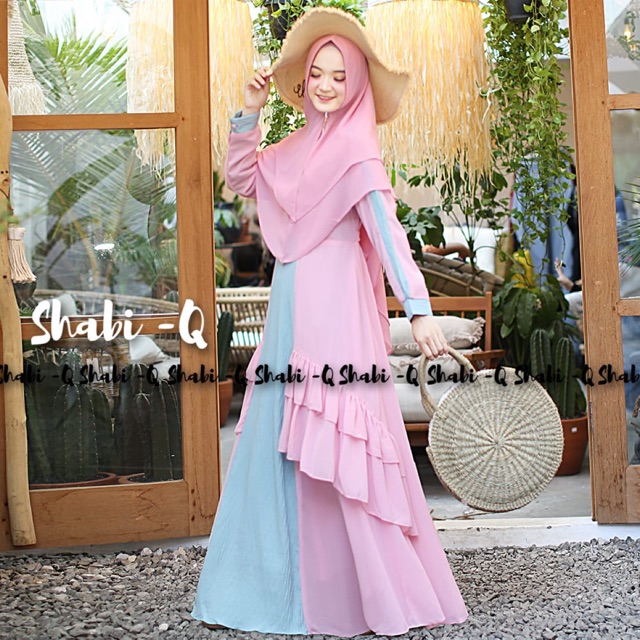Gamis Halimah Syari Set Original By Shabi-Q