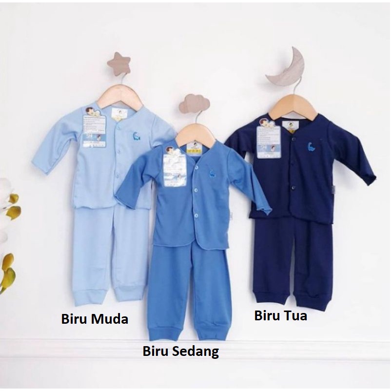 Baju Bayi Anak Perempuan Laki Laki Setelan Panjang Polos  0-6 Bulan Baby Hai 1pcs