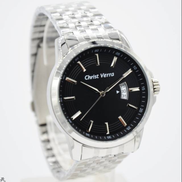 Jam Tangan Couple Christ Verra 71110G Silver Rantai Original Murah