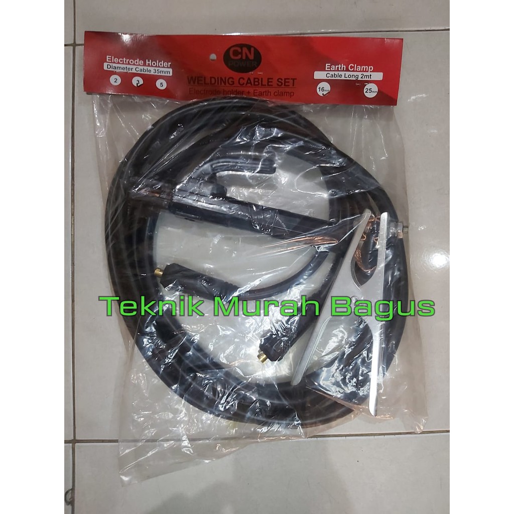 INVERTER WELDING CABLE SET TANG LAS SET + TANG MASA ELECTRODE HOLDER + EARTH CLAMP