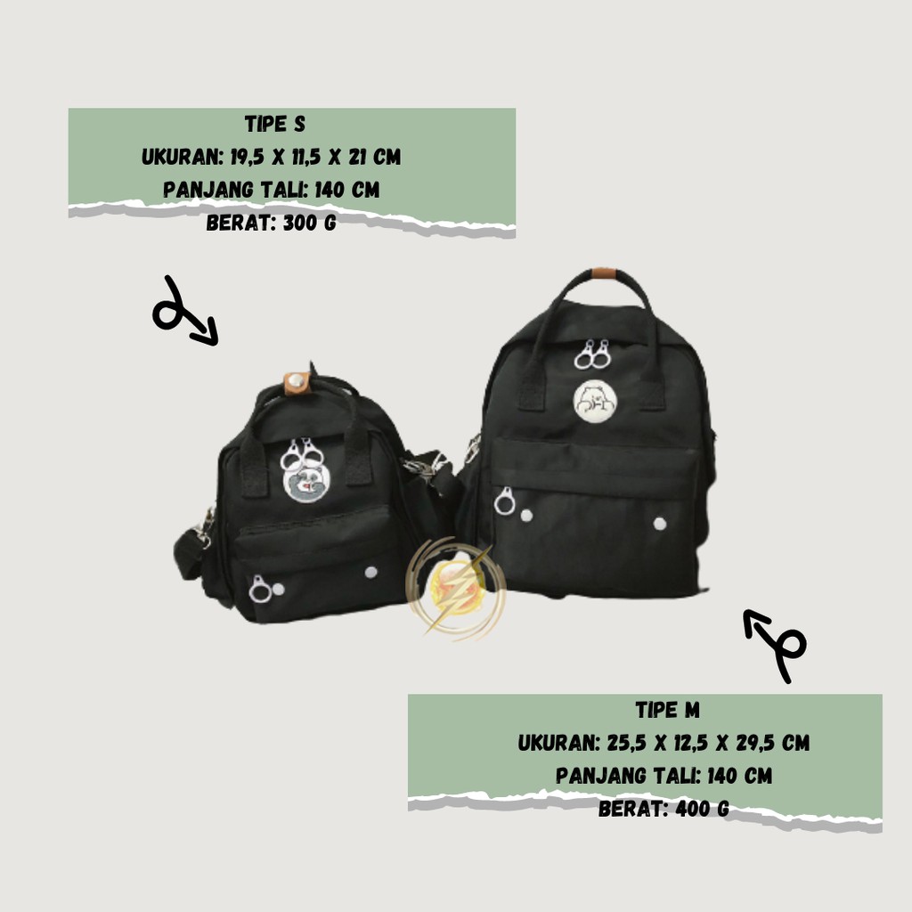 [OOS] Tas Ransel Wanita Import Sekolah/Kuliah Hangout Trendy Korea - 136