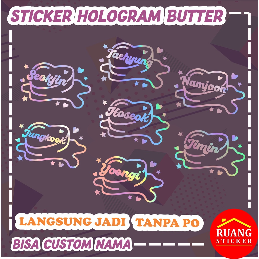 STIKER HOLOGRAM BTS BUTTER