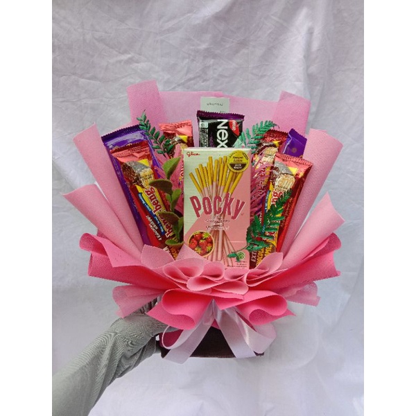 Buket pocky buket poky buket poki bucket Snack buket jajan Premium buket bunga flower buket uang kosong