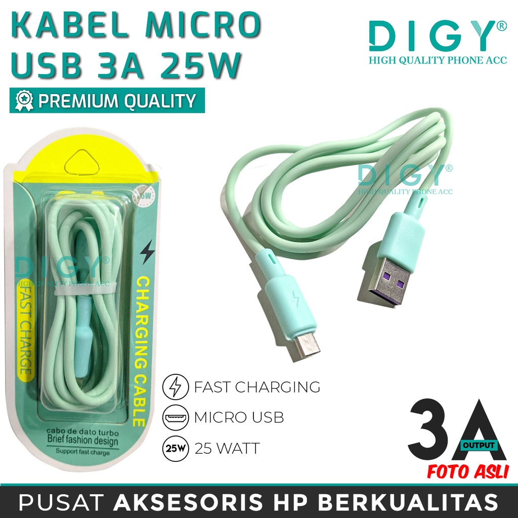 Kabel Data Micro USB 3A Fast Charging 25 W / TYPE C 3A