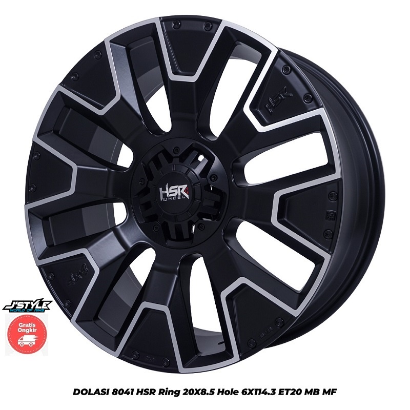 VELG RACING MOBIL NISSAN TERRA & NAVARA HSR DOLASI RING 20X8,5 PCD 6X114,3 ET20