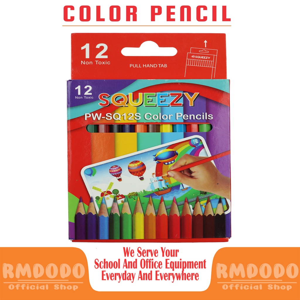 

Rmdodo Pensil Warna Pendek Murah / Color Pencils 12 Warna / Pensil Warna Anak / Pencil Colour