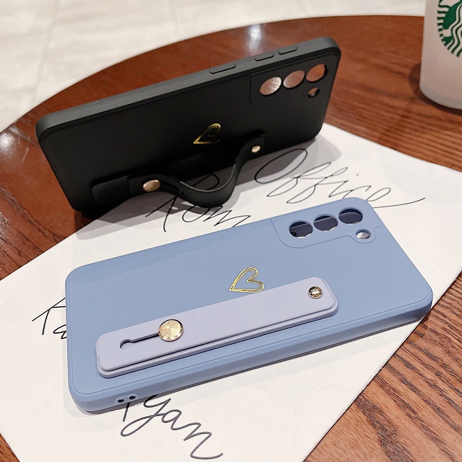 SAMSUNG GALAXY A20/A30, A50/A50S, A03, A33 5G, A53 5G - HEART LOVE HOLDER Wrist Strap SOFT CASE CASI