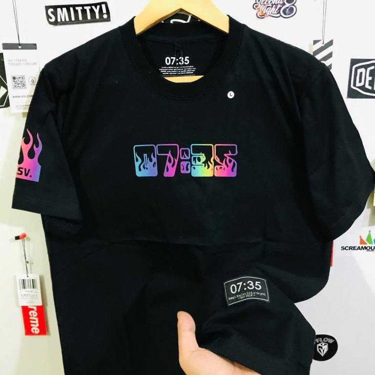 T SHIRT Hitam SMITTY 07:35 Big Size ORIGINAL COTTON REAKTIF 24s (USA)
