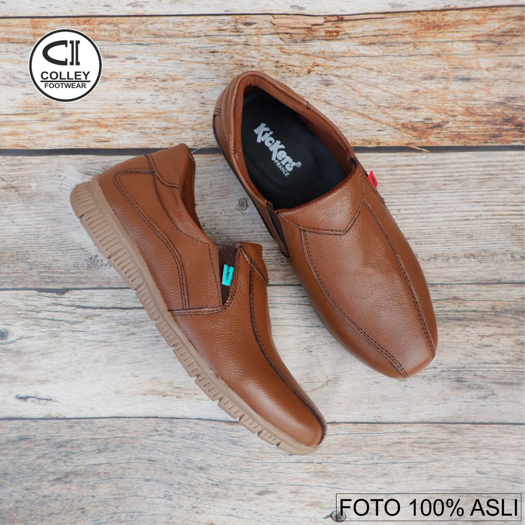 COD - SEPATU KERJA KULIT ASLI 100% / SLIP ON SANTAI KANTORAN CLY-CSA.006