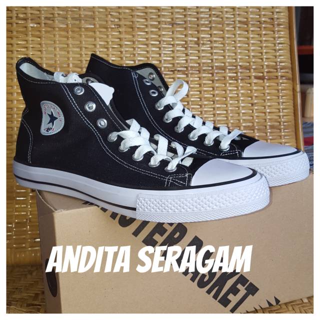 SIZE 37-45 Sepatu Master Basket  Tinggi MB 805 HC Black/White Sepatu Sekolah SMP SMA