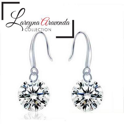 Anting Wanita Titanium Model Kristal Crystal Anti Karat Non Alergi AT028