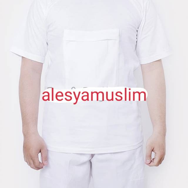 Kaos dalaman haji umroh kantong depan