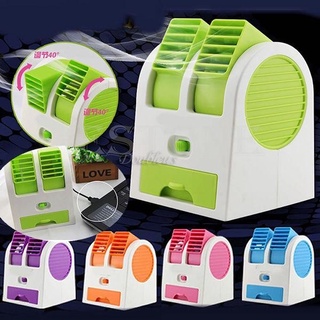AC Mini Portable Double Cooler Fan / Kipas Angin Aromaterapi Parfum