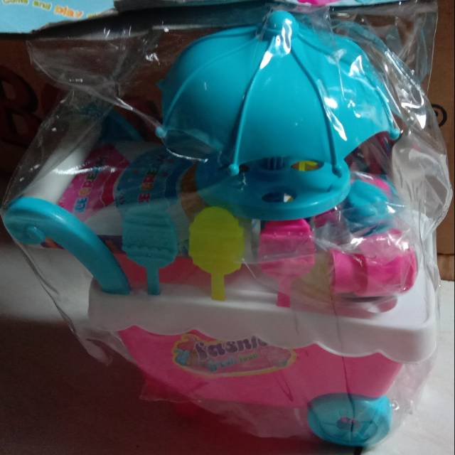 FI 502 Gerobak es krim mainan trolli the sweet ice cream kevin toys malang