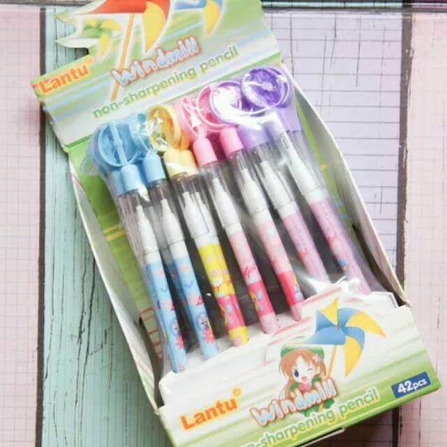 

Pensil susun tutup Kincir lucu
