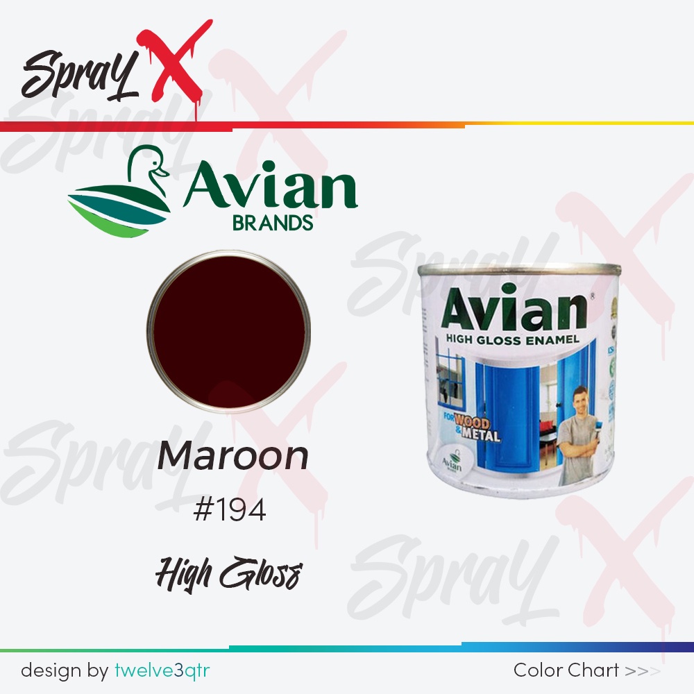 AVIAN CAT MINYAK MAROON 194 / MARON #194 100CC - CAT KAYU DAN BESI