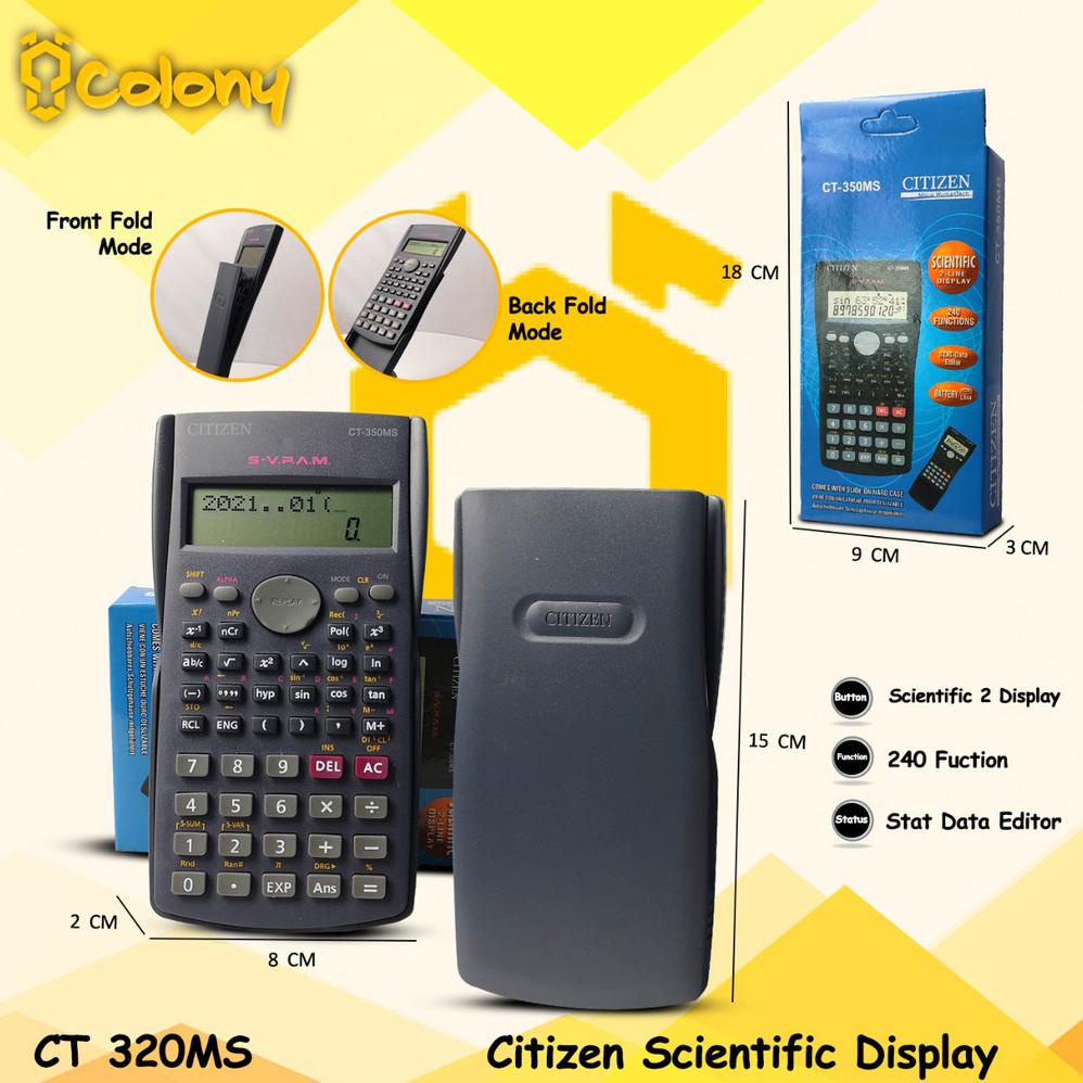 

Kalkulator Citizen CT-320MS Kalkulator Scientific Calculator Belajar Sekolah Calkulator