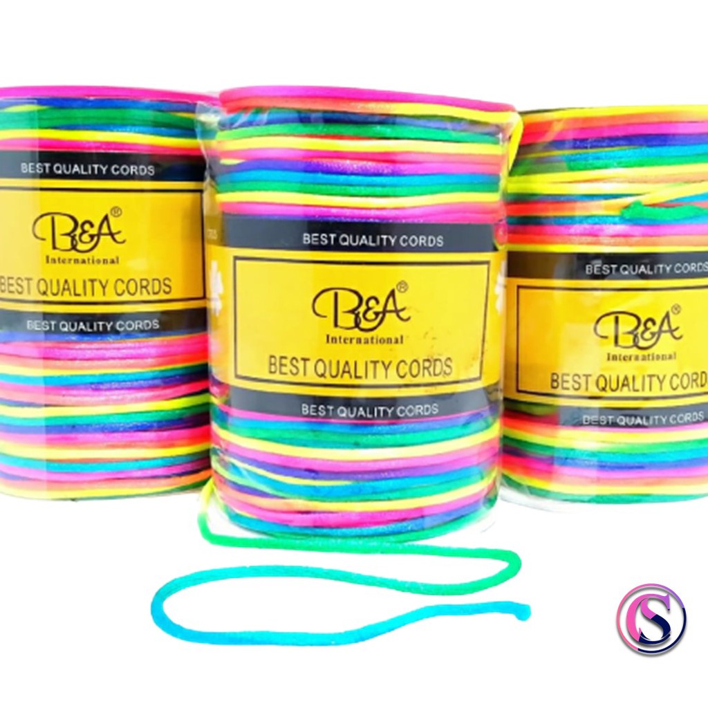 Tali gelang / tali cina / Tali China / tali satin pelangi / warna warni B&amp;A meteran