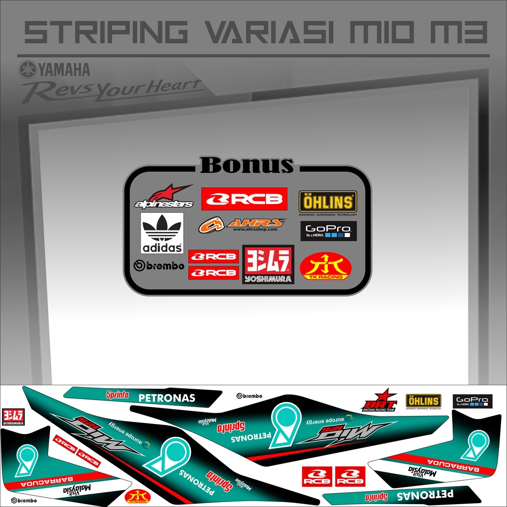 Striping Mio M3 Sticker Mio M3 Variasi