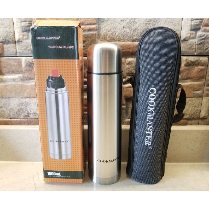 Termos Air Stainless Steel Cookmaster 1000ml + Sarung Termos Kapsul 1 Liter