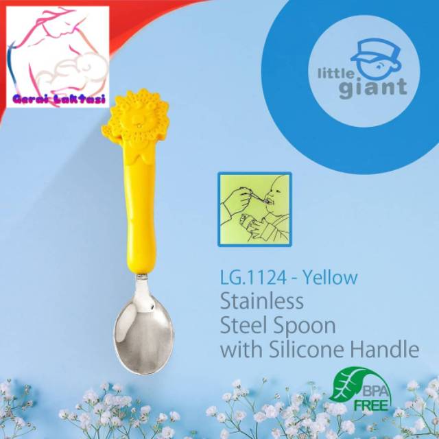 Little Giant Stainless Steel Spoon with Silicone Handle