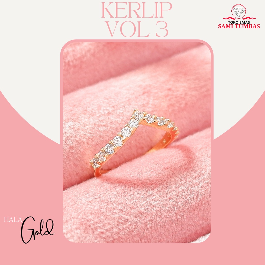 Cincin Emas Kerlip Collection Vol 3 by Hala Gold 18K RI210494