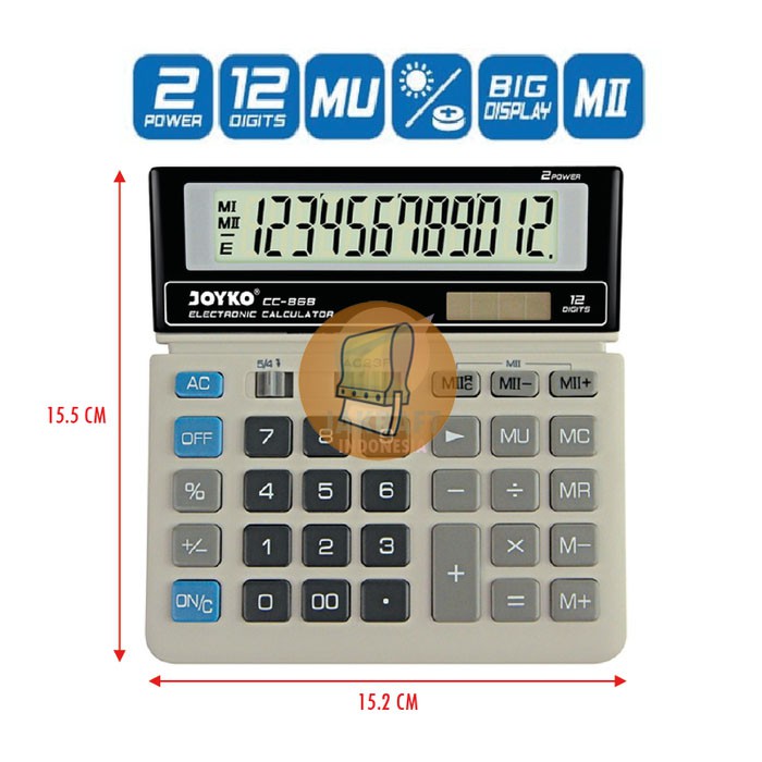 

Kalkulator Calculator 12 Digit Milyar JOYKO Ala Citizen SDC-868L 868 L