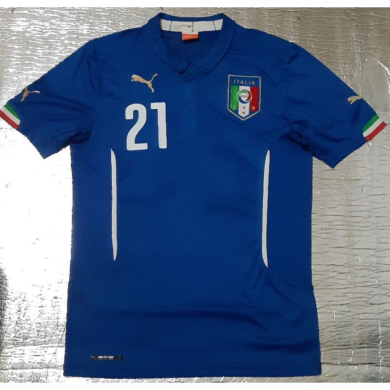 Jersey (Baju Bola) Original Timnas Italia World Cup 2014 (Size M, 74x49)