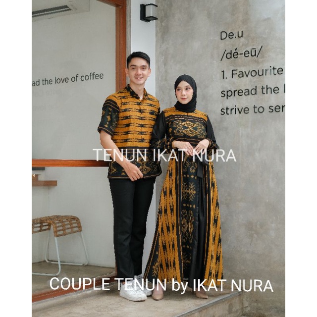 ( READY STOK ) DRESS SABRINA Couple Tenun Lebaran Baju Kondangan