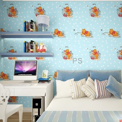 Wallpaper Sticker Dinding Motif Winnie The Pooh Panjang 10M x Lebar 45Cm