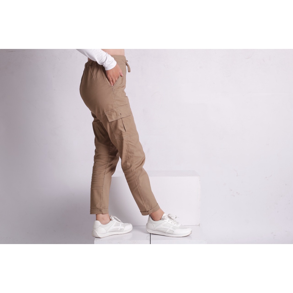 Celana baggy pants Kargo Wanita L.Co bahan kantor Wanita Baggy Pants