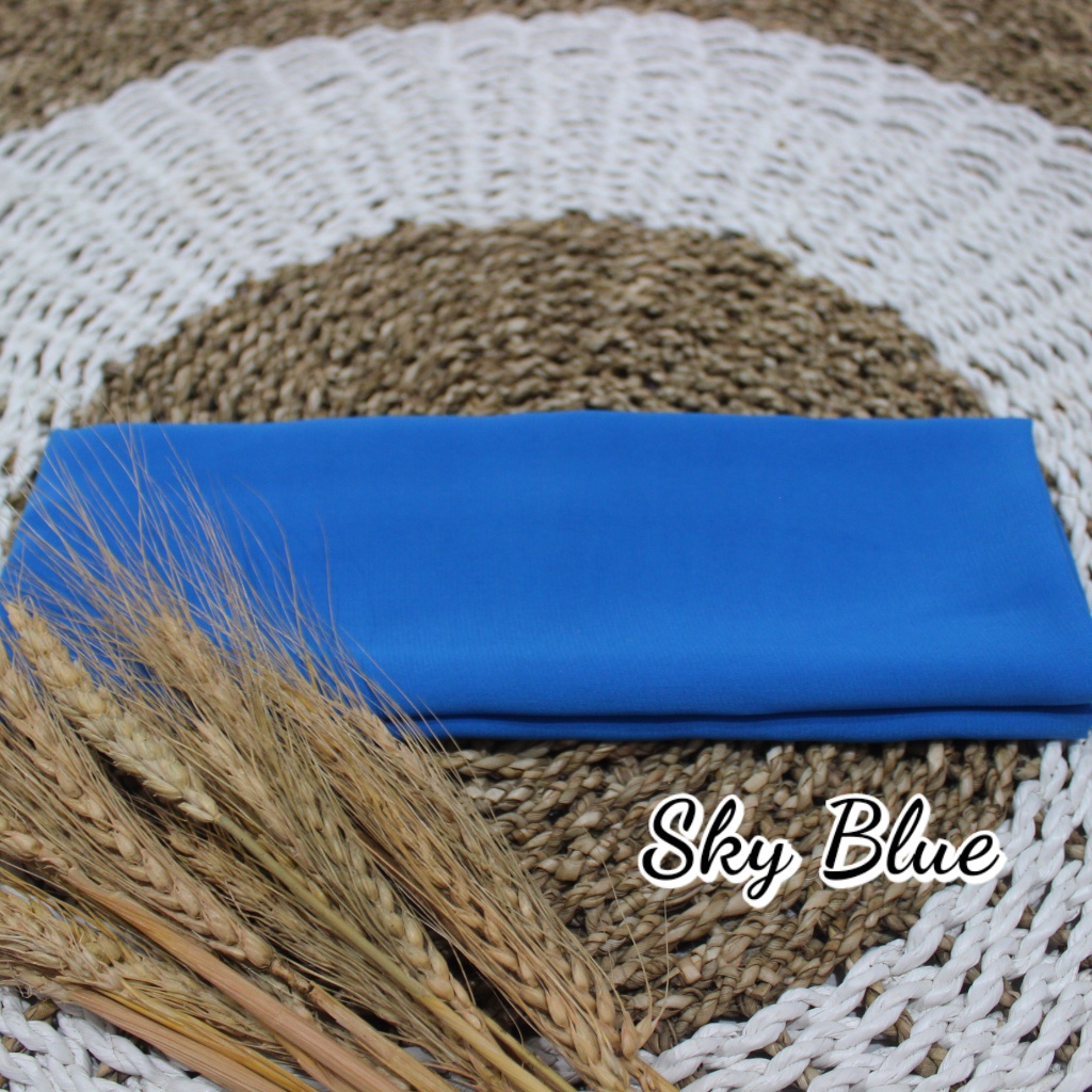 Selendang Sifon Hycon / Senteng 2.4m/ Selendang Bali / Senteng-Sky Blue
