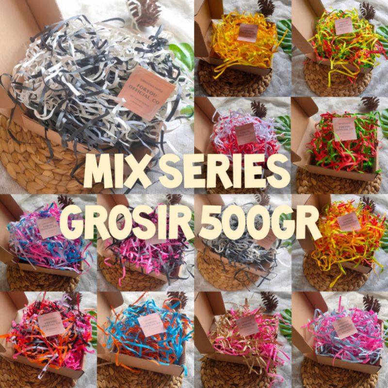 

(500gr)MIXCOLOUR SERIES KERTAS GIFT KERTAS SERUT KERTAS HAMPERS KERTAS CACAH SHREDDER PAPER