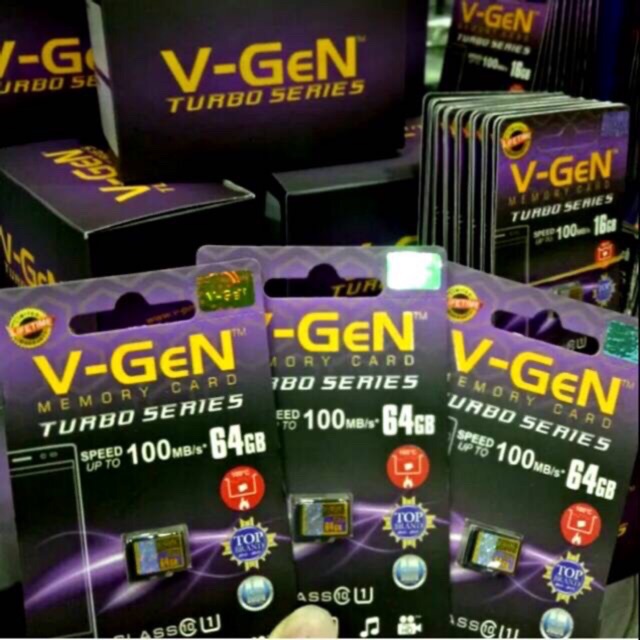 MEMORI CARD C10 64GB MURAH KARTU MEMORI ORI V-GEN MICRO SD CLASS10 VGEN 64Gb SPEED 100MB/s