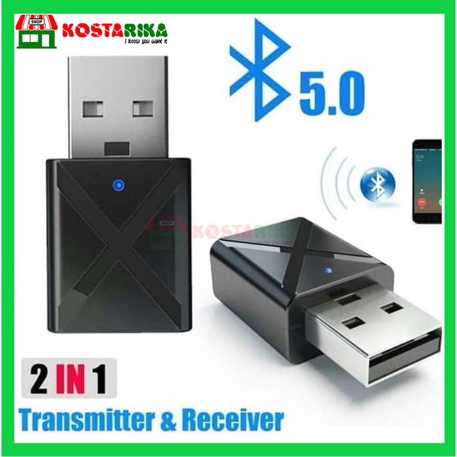 KN320 Bluetooth 5.0 Receiver Dan Transmitter AUDIO Dongle USB 2 in 1