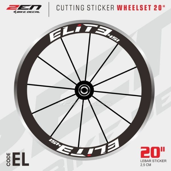 (Terbaik⛈️) STICKER VELG SEPEDA LIPAT UK 20 INCH MURAH BERKUALITAS