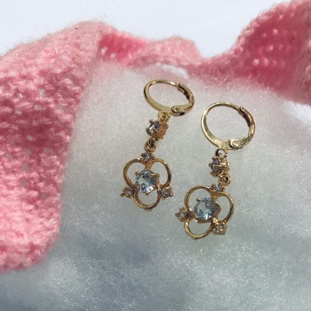 Emblem Earrings, Lapis Emas, Anting, Giwang, Ecer/Grosir