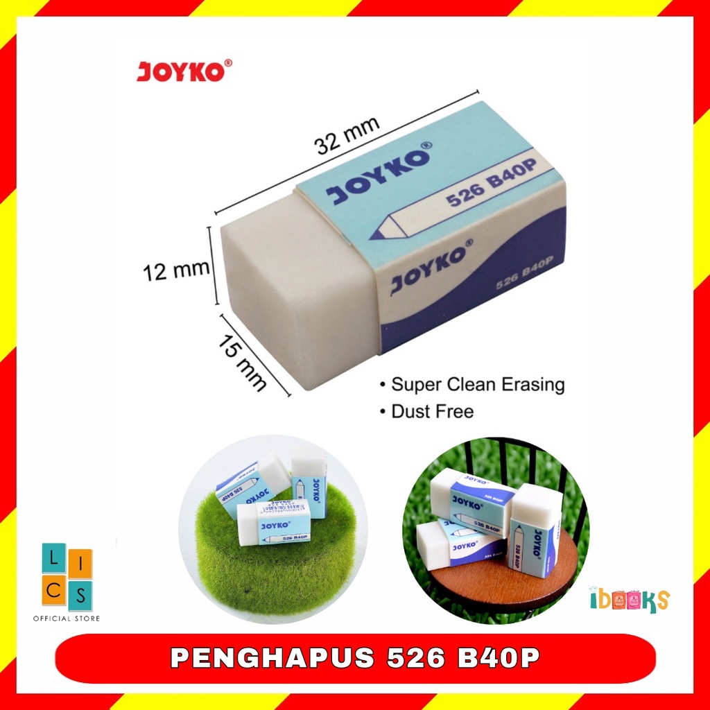 

Penghapus Eraser Joyko 526 B40P Putih Kotak Karet