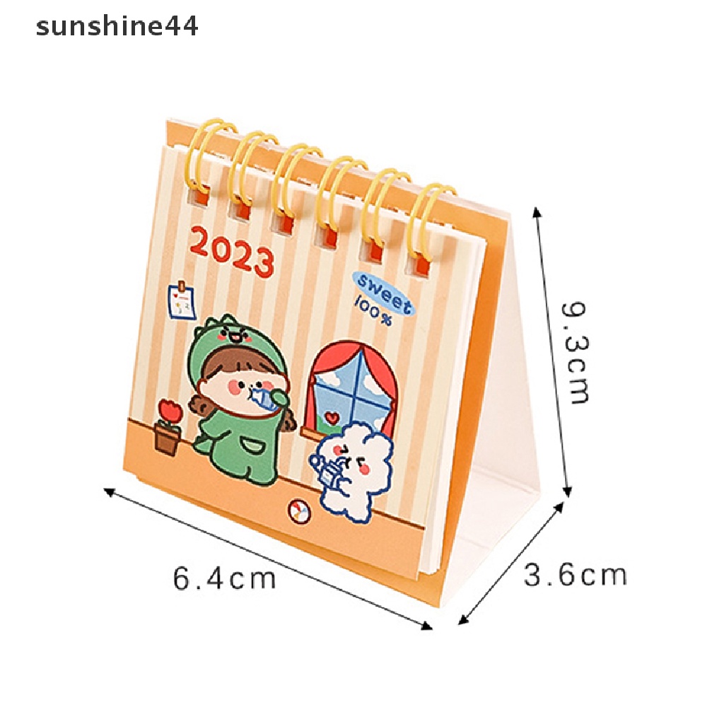 Sunshine 2023 Kalender Meja Mini Motif Kartun Lucu Untuk Dekorasi Sekolah