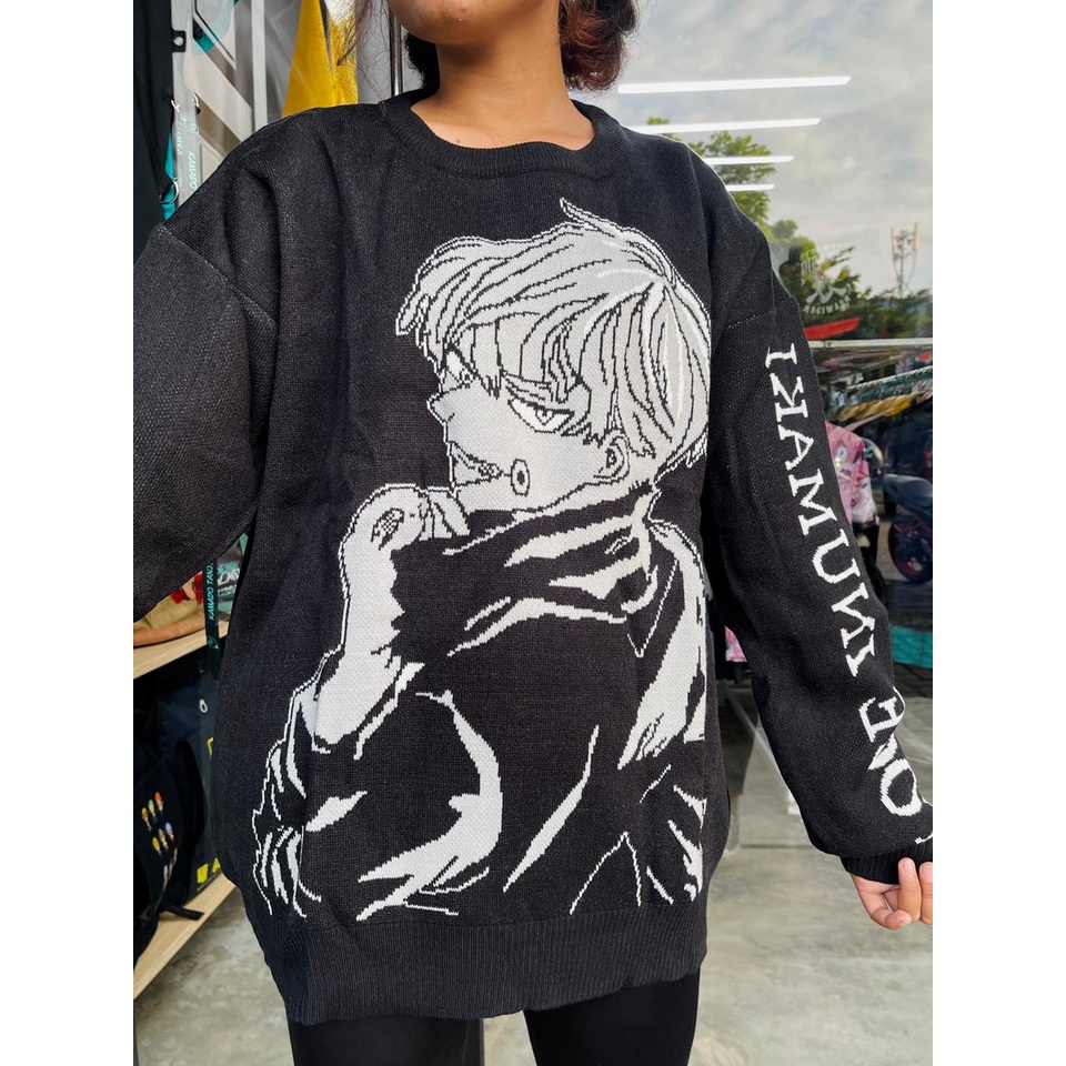 Sweater Rajut Inumaki Toge Anime Manga Jujutsu Kaisen Premium Unisex