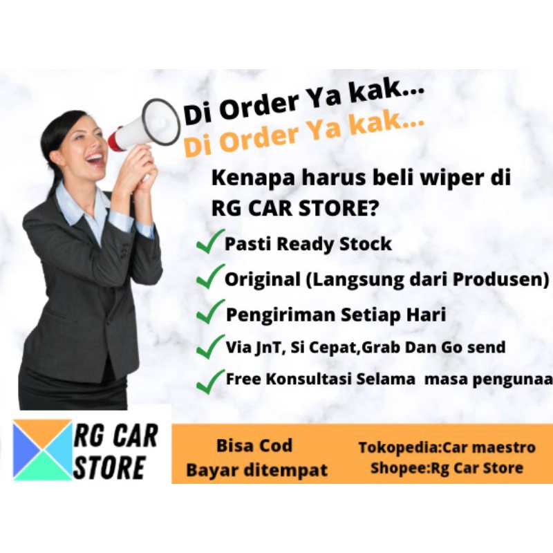 WIPER MAZDA 2 FRAMELESS DIJAMIN PNP BERKUALITAS