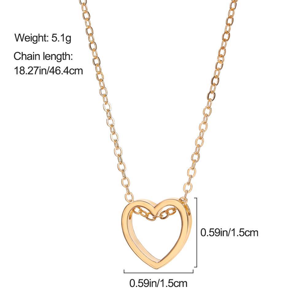 Lily Heart Pendant Aksesoris Wanita Choker Rantai Stainless Steel