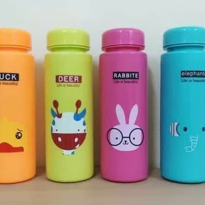 New MY BOTTLE ANIMAL 500 ML / Botol Air Minum Anak Karakter Hewan