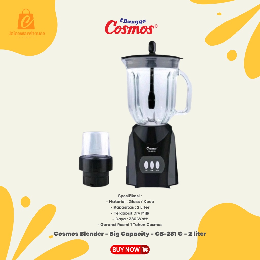 Cosmos Blender - Big Capacity - CB-281 G - 2 liter