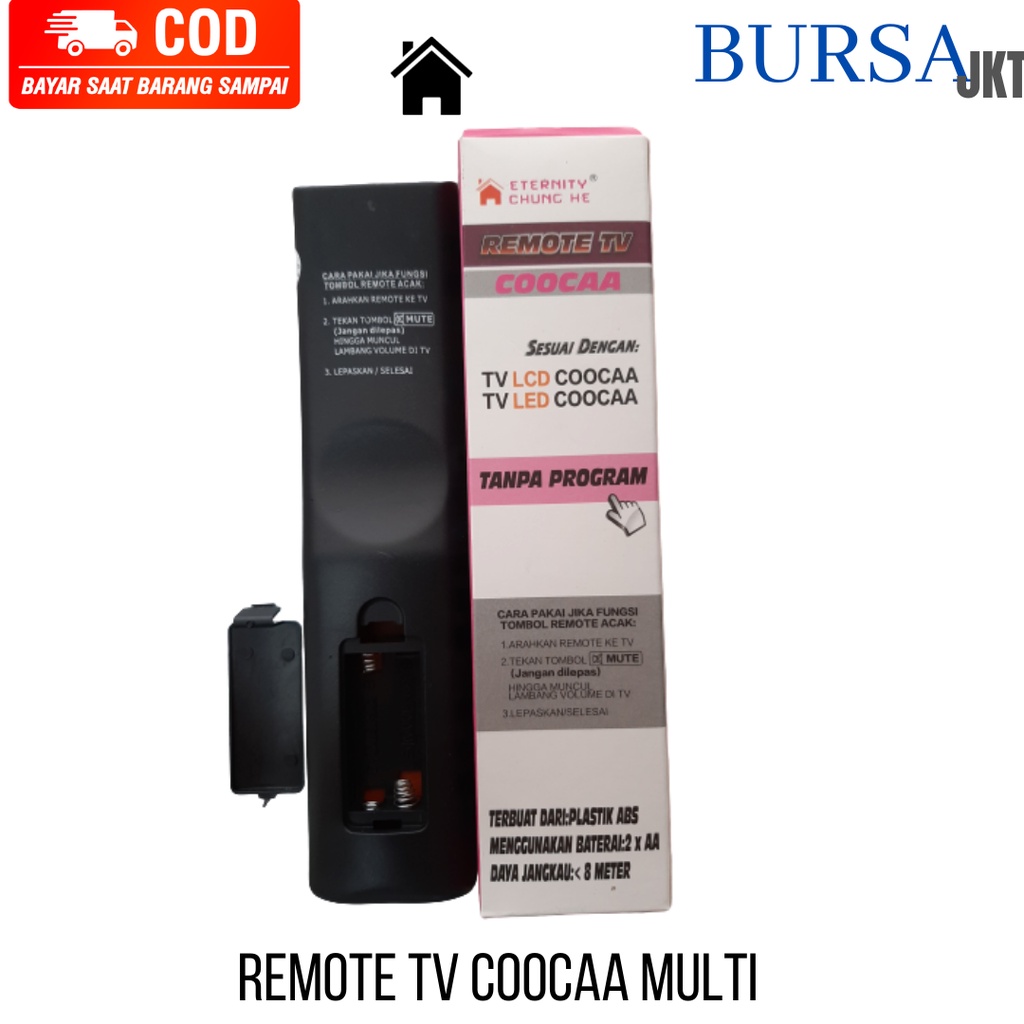 REMOTE COOCAA TV LED MULTI COOCAA 462 HITAM PANJANG DUS